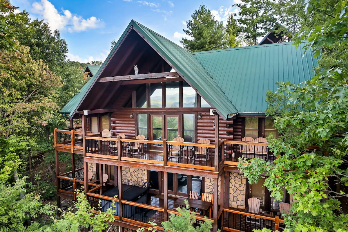 Emotional Rescue log cabin in the Smoky Mountain forest